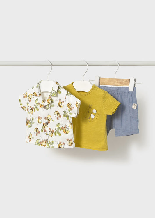 Set 3 piese cu camasa nou-nascut Mayoral