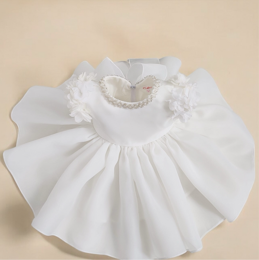 Rochita si accesoriu fetite Margo alb