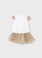 Set fusta tul si tricou nou-nascut Mayora