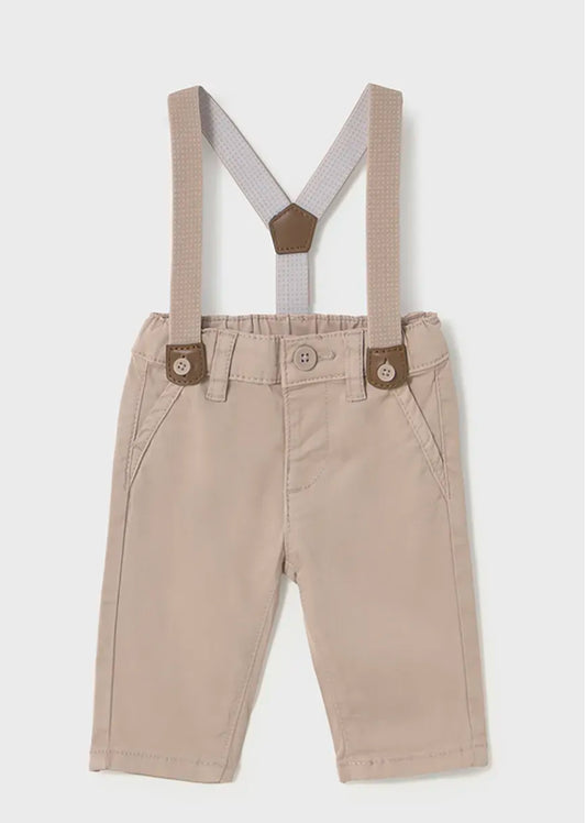 Pantaloni lungi cu bretele nou-nascut Mayoral