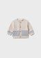 Set salopeta din tricot 3 piese nou-nascut