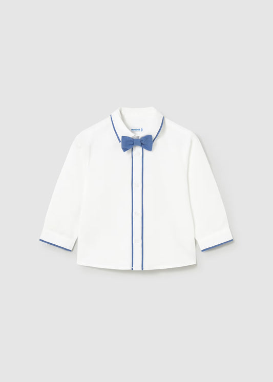 Camasa maneca lunga cu papion bebe