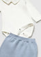 Set pantaloni cu botosei nou-nascut