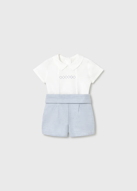 Set 2 piese din in pentru nou-nascut Mayoral