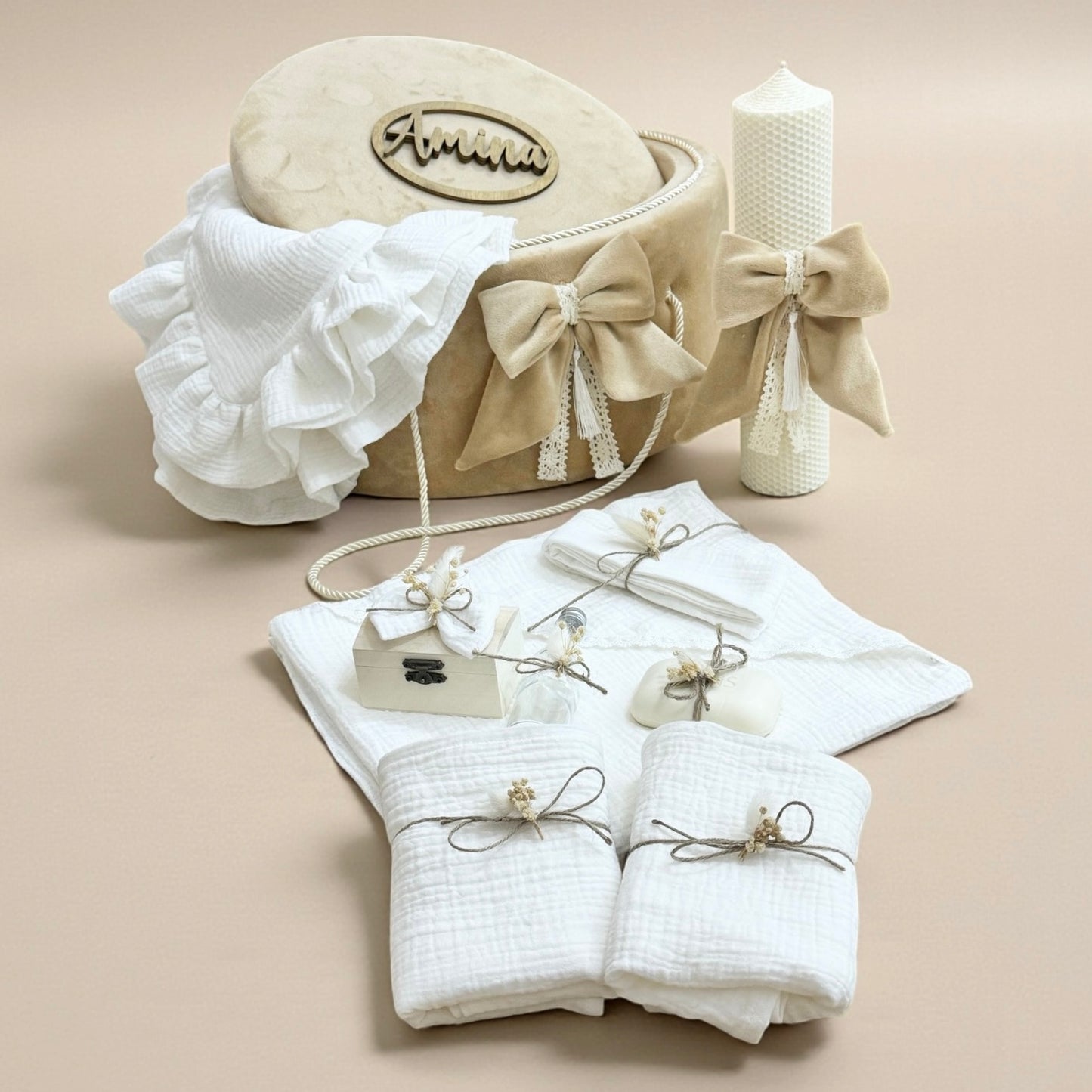 Set cufar, trusou si lumanare Sweat Bow