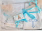 Cufar din lemn si trusou personalizat pentru botez