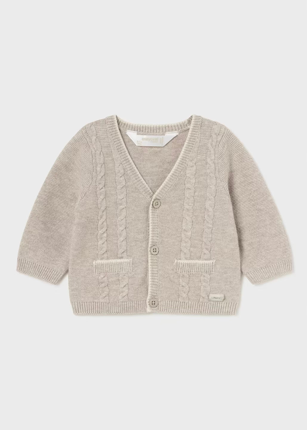 Cardigan tricot contrast nou-nascut