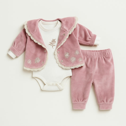 Set cu pantaloni 3 piese nou-nascut