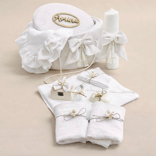 Set cufar, trusou si lumanare Pure Sweat Bow