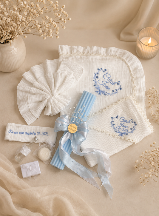 Trusou muselina si lumanare botez
