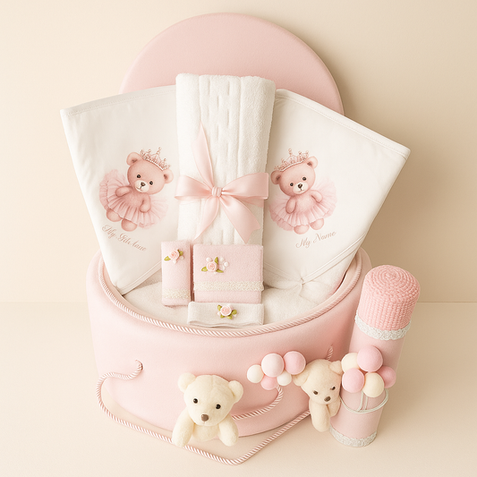 Set cufar, trusou si lumanare botez personalizate