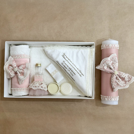 Set trusou si lumanare botez