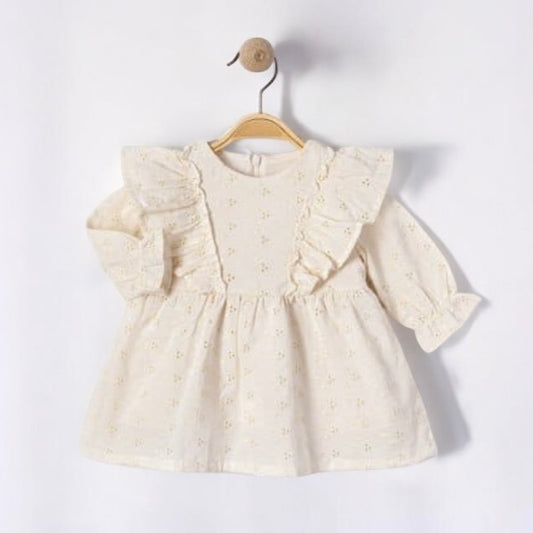 rochita bumbac brodat fete botez ceremonii